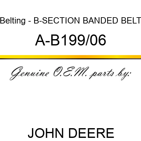 Belting - B-SECTION BANDED BELT A-B199/06