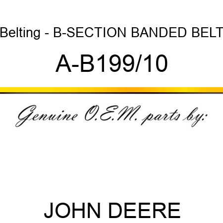 Belting - B-SECTION BANDED BELT A-B199/10