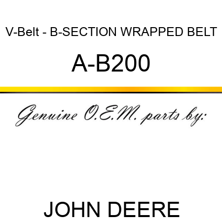 V-Belt - B-SECTION WRAPPED BELT A-B200