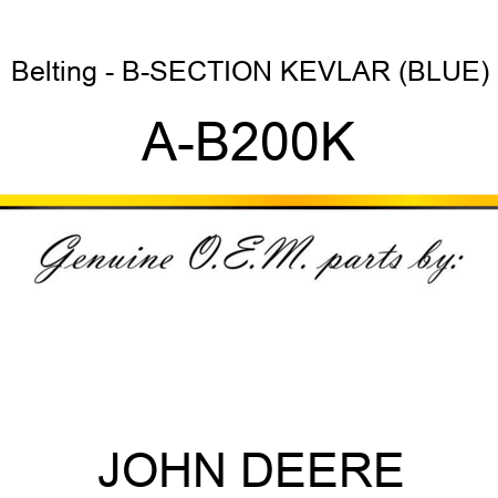 Belting - B-SECTION KEVLAR (BLUE) A-B200K