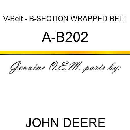 V-Belt - B-SECTION WRAPPED BELT A-B202