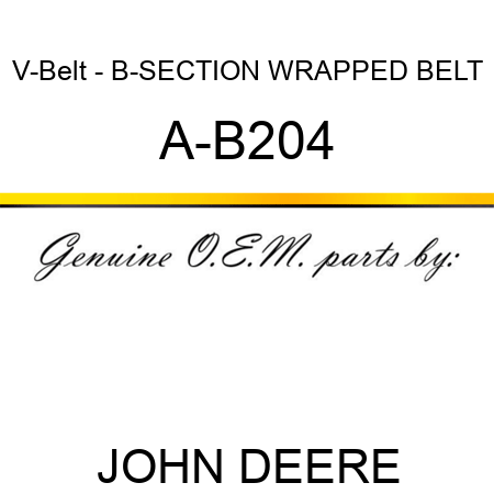 V-Belt - B-SECTION WRAPPED BELT A-B204