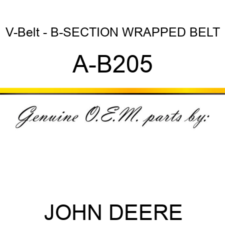 V-Belt - B-SECTION WRAPPED BELT A-B205
