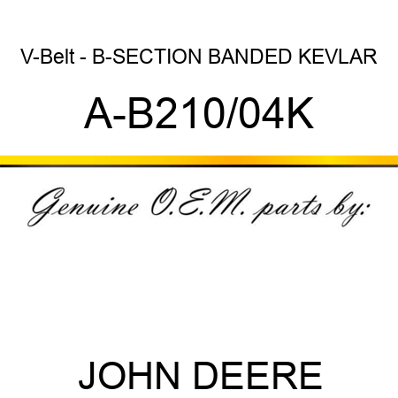 V-Belt - B-SECTION BANDED KEVLAR A-B210/04K