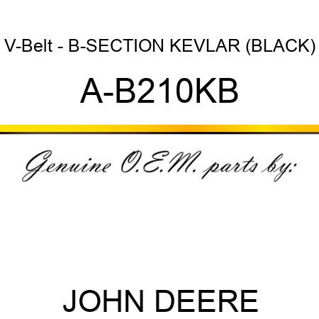 V-Belt - B-SECTION KEVLAR (BLACK) A-B210KB