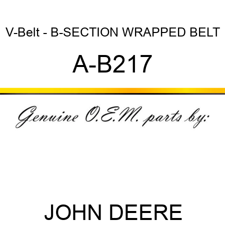 V-Belt - B-SECTION WRAPPED BELT A-B217