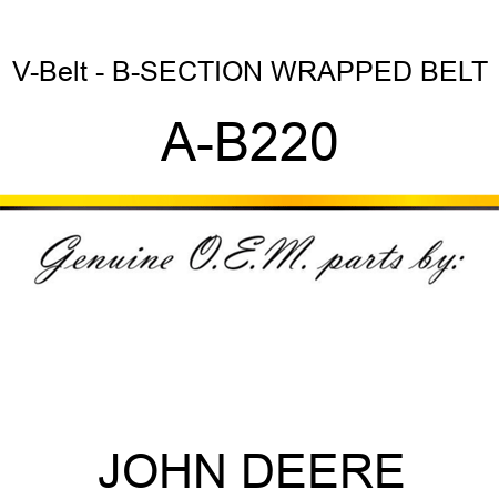 V-Belt - B-SECTION WRAPPED BELT A-B220