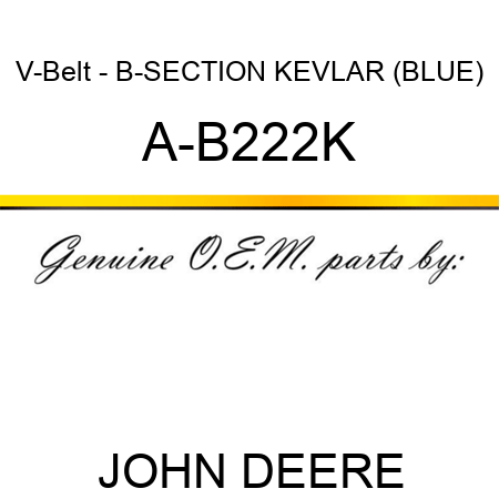 V-Belt - B-SECTION KEVLAR (BLUE) A-B222K