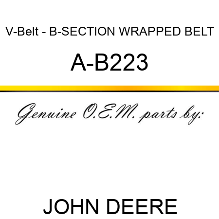 V-Belt - B-SECTION WRAPPED BELT A-B223
