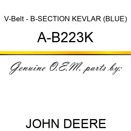 V-Belt - B-SECTION KEVLAR (BLUE) A-B223K