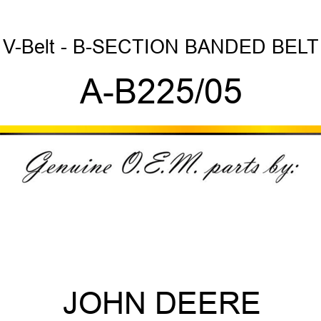 V-Belt - B-SECTION BANDED BELT A-B225/05