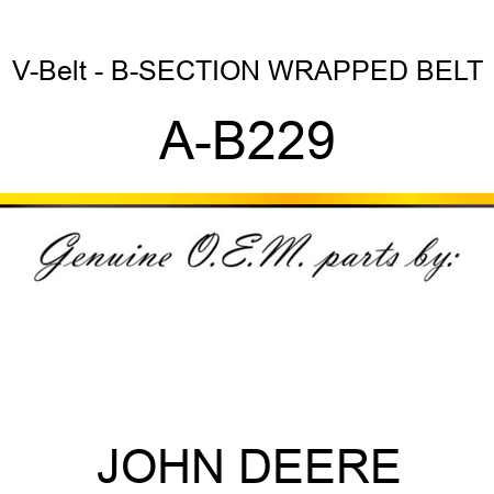 V-Belt - B-SECTION WRAPPED BELT A-B229