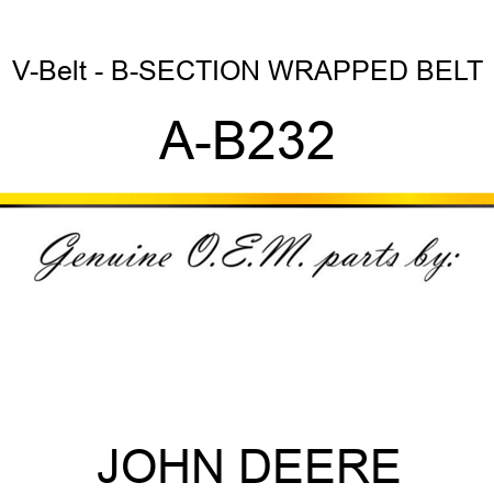 V-Belt - B-SECTION WRAPPED BELT A-B232