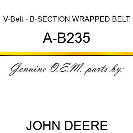 V-Belt - B-SECTION WRAPPED BELT A-B235