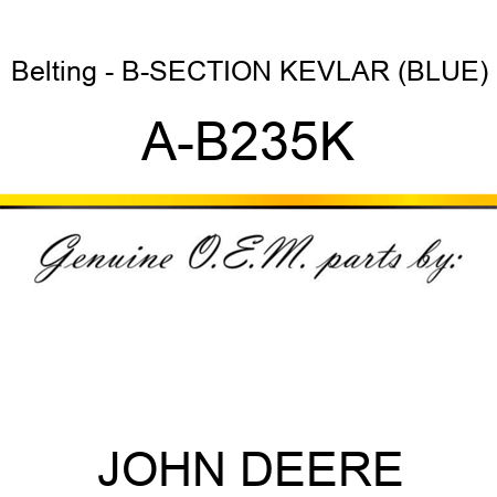Belting - B-SECTION KEVLAR (BLUE) A-B235K