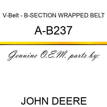 V-Belt - B-SECTION WRAPPED BELT A-B237