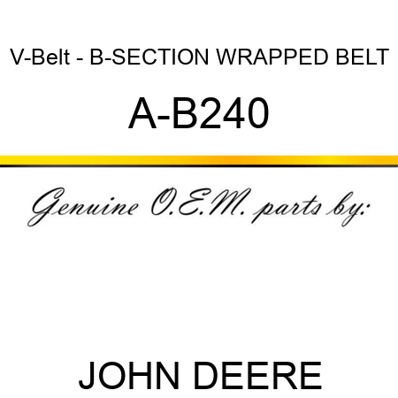 V-Belt - B-SECTION WRAPPED BELT A-B240