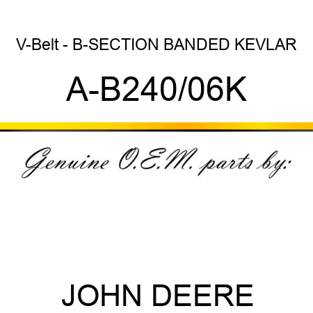 V-Belt - B-SECTION BANDED KEVLAR A-B240/06K
