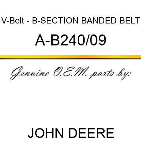 V-Belt - B-SECTION BANDED BELT A-B240/09