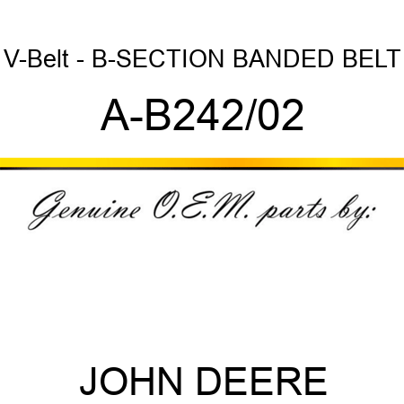 V-Belt - B-SECTION BANDED BELT A-B242/02