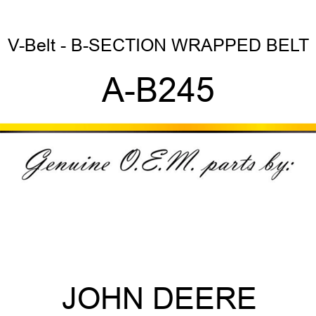V-Belt - B-SECTION WRAPPED BELT A-B245