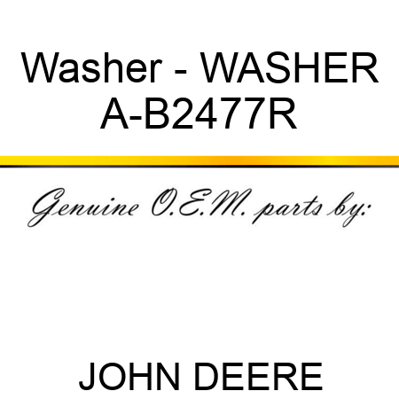 Washer - WASHER A-B2477R