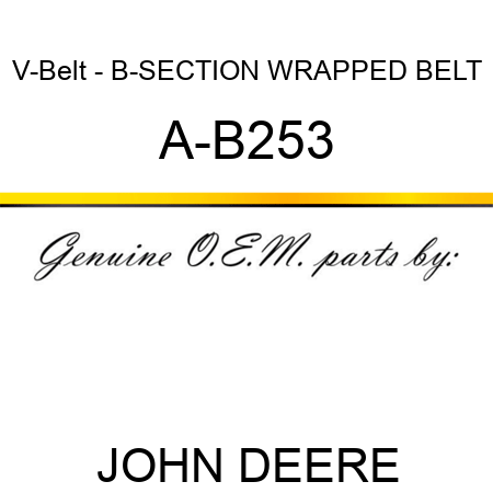 V-Belt - B-SECTION WRAPPED BELT A-B253