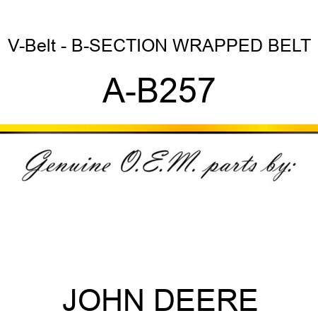 V-Belt - B-SECTION WRAPPED BELT A-B257