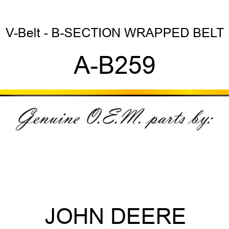 V-Belt - B-SECTION WRAPPED BELT A-B259