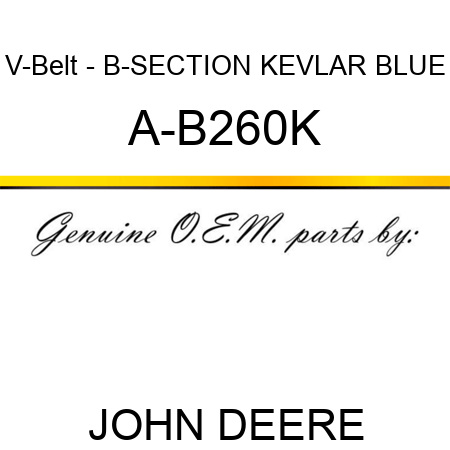 V-Belt - B-SECTION KEVLAR BLUE A-B260K