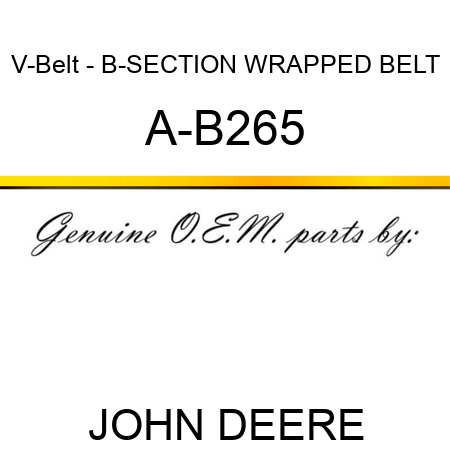 V-Belt - B-SECTION WRAPPED BELT A-B265