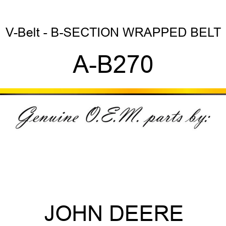V-Belt - B-SECTION WRAPPED BELT A-B270
