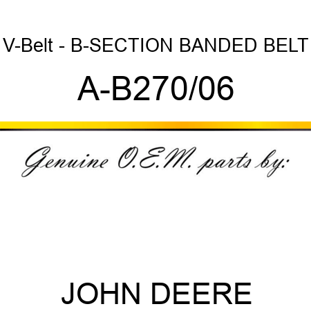 V-Belt - B-SECTION BANDED BELT A-B270/06