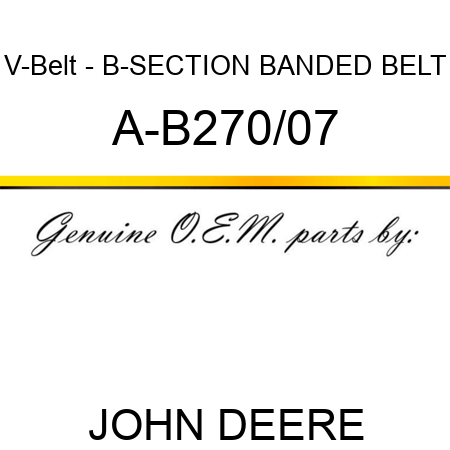 V-Belt - B-SECTION BANDED BELT A-B270/07