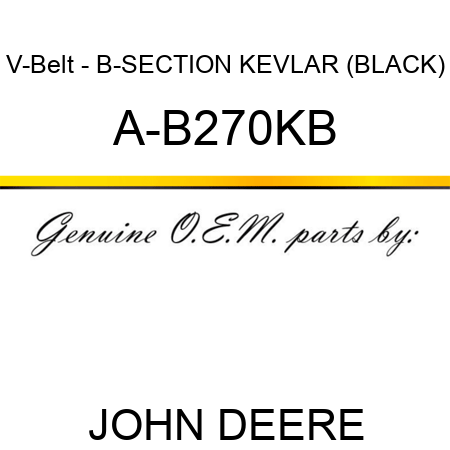 V-Belt - B-SECTION KEVLAR (BLACK) A-B270KB