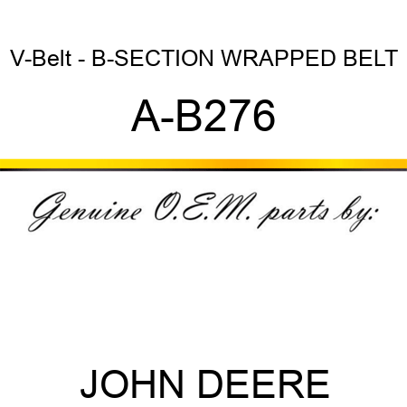 V-Belt - B-SECTION WRAPPED BELT A-B276