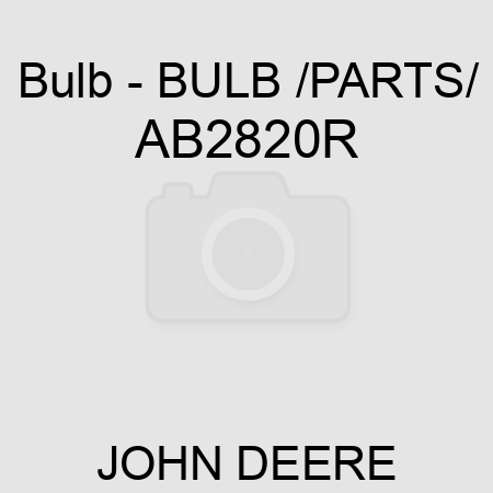 Bulb - BULB /PARTS/ AB2820R