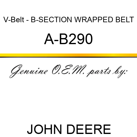 V-Belt - B-SECTION WRAPPED BELT A-B290