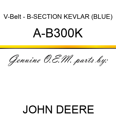 V-Belt - B-SECTION KEVLAR (BLUE) A-B300K