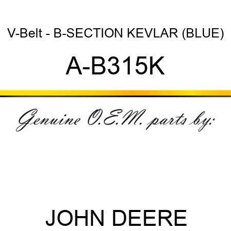 V-Belt - B-SECTION KEVLAR (BLUE) A-B315K
