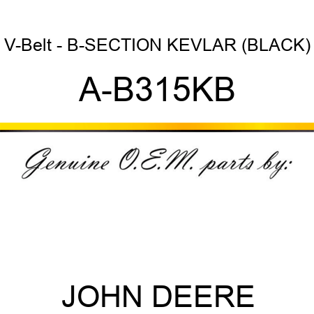 V-Belt - B-SECTION KEVLAR (BLACK) A-B315KB