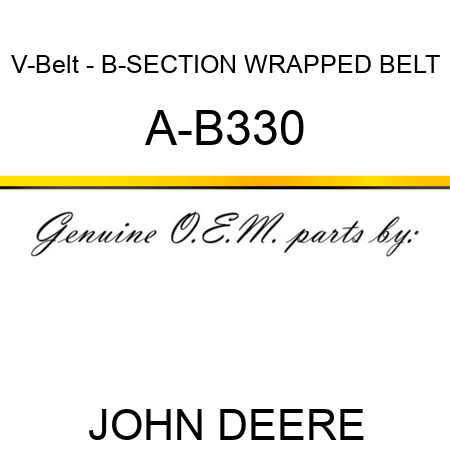 V-Belt - B-SECTION WRAPPED BELT A-B330