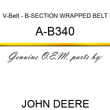 V-Belt - B-SECTION WRAPPED BELT A-B340