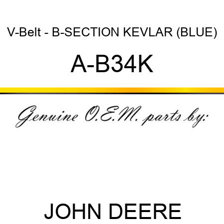 V-Belt - B-SECTION KEVLAR (BLUE) A-B34K