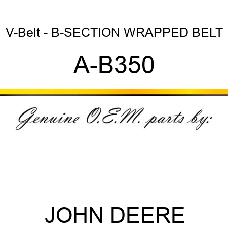 V-Belt - B-SECTION WRAPPED BELT A-B350