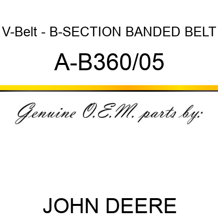 V-Belt - B-SECTION BANDED BELT A-B360/05