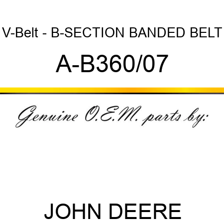 V-Belt - B-SECTION BANDED BELT A-B360/07