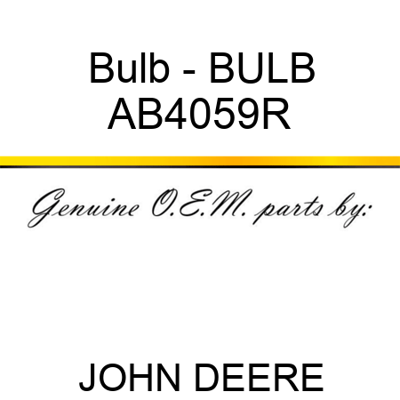 Bulb - BULB AB4059R