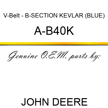 V-Belt - B-SECTION KEVLAR (BLUE) A-B40K