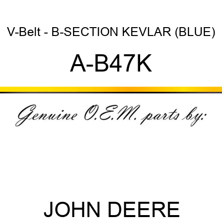 V-Belt - B-SECTION KEVLAR (BLUE) A-B47K